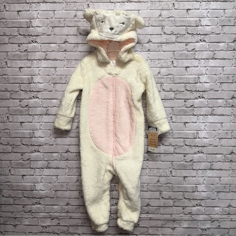 Modern Kids Size 24M Lamb Hooded Coverall Sleepwear NEW NWT